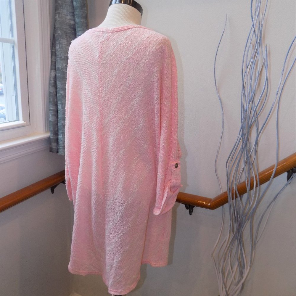 PERCH Soft Pink Knit Sweater Plus Size 1X